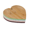 لوح تقطيع المطبخ على شكل قلب مصنوع من خشب الخيزران
