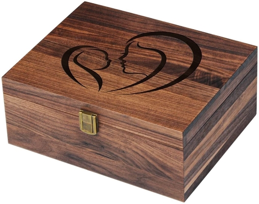 علبة التعبئة الخشبية للتذكارات مع قفل وغطاء