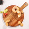 أدوات المطبخ لوحة بيتزا مجداف دائرية من خشب الأكاسيا