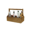 منتجات منزلية صندوق تخزين حمام خشبي 26x20x14 سم مع مقبض