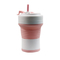 كوب سفر زجاجي قابل للطي من السيليكون 550 مللي للسفر كوب قهوة خالٍ من مادة BPA